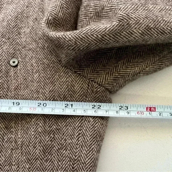 Tommy Bahama Brown Wool‎ Blend Herringbone Tweed Blazer Elbow Patches Sz L - Picture 15 of 16